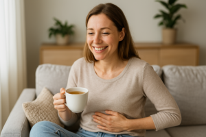 Femme qui se soulage naturellement