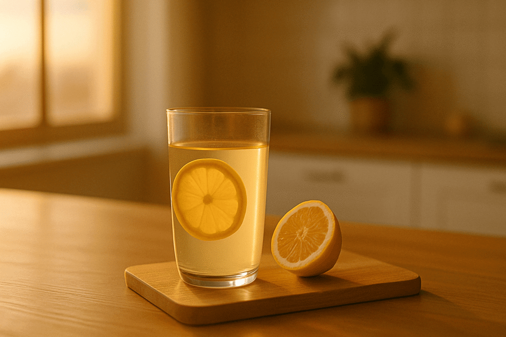 Prendre un verre d’eau citronnée tiède au réveil