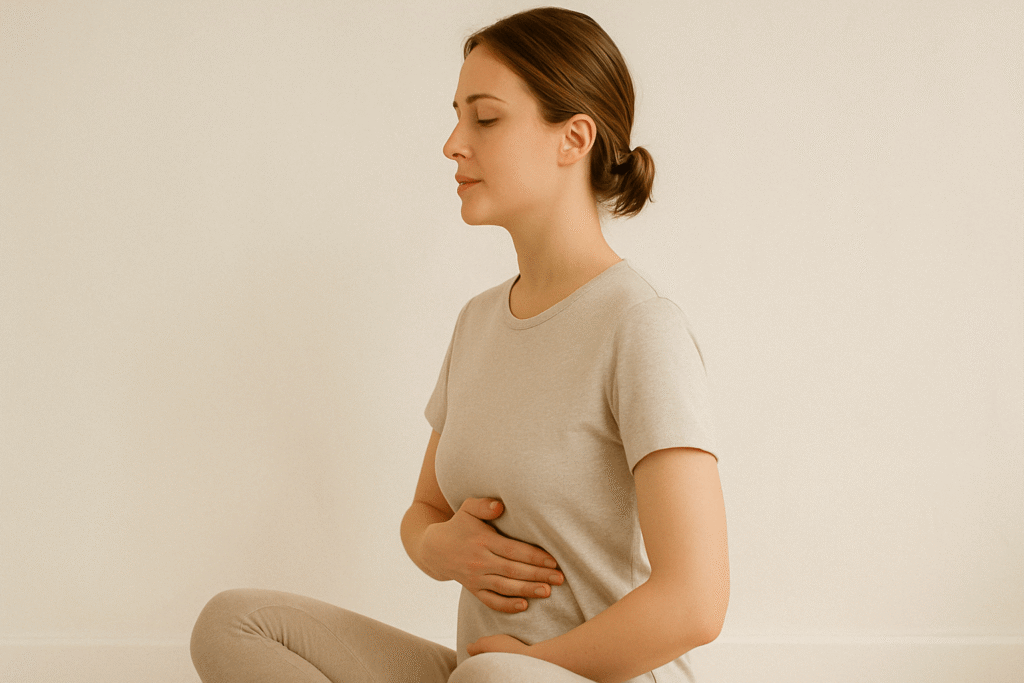 Respiration ventrale + baillement forcé