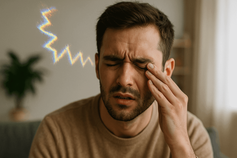 Zig-zag lumineux devant les yeux sans migraine faut-il s’inquiéter