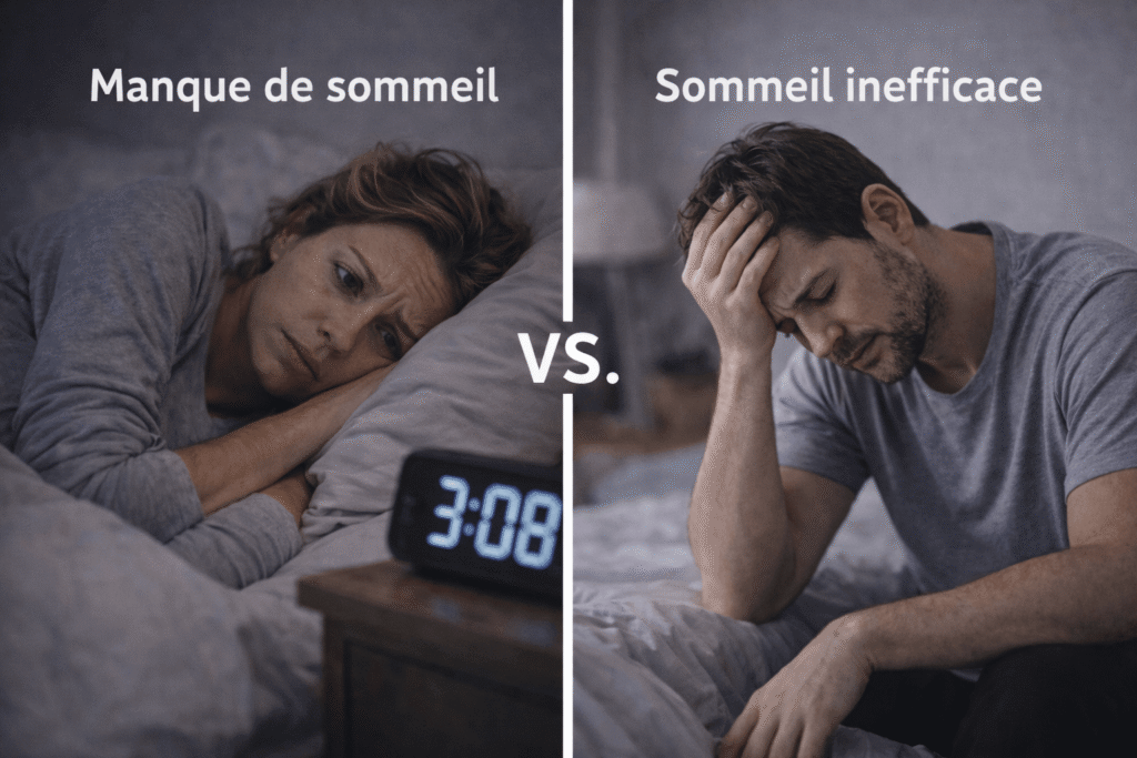 Fatigue par manque de sommeil ou sommeil inefficace